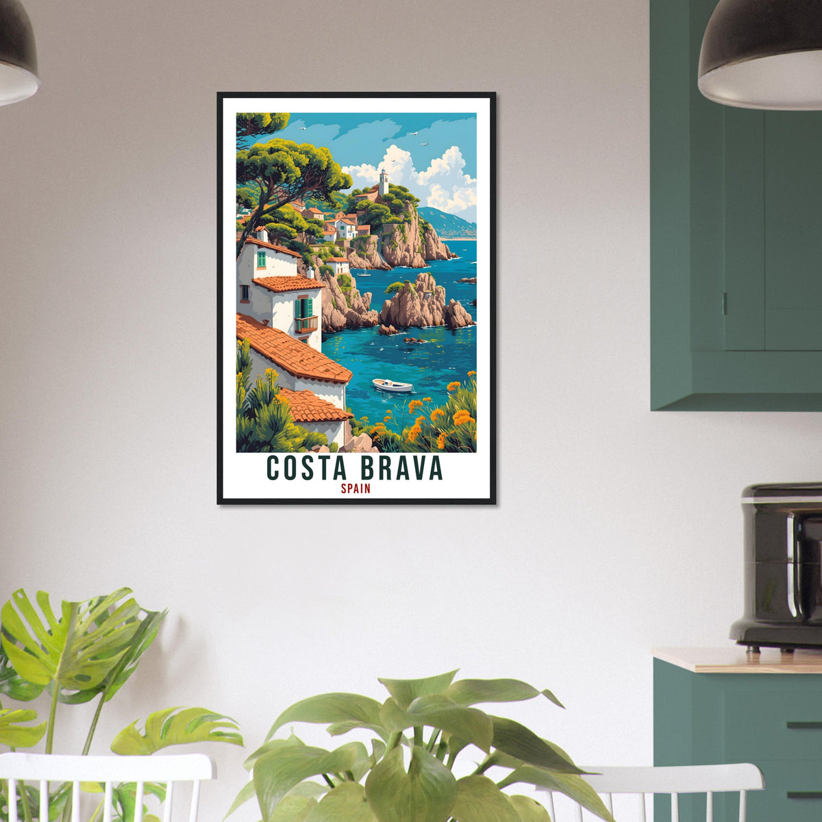 Costa Brava Travel Print Spain Home Decoration Spanish Wall Art Gift Wall Hanging Art Lover Spain Artwork Costa Brava Travel Poster