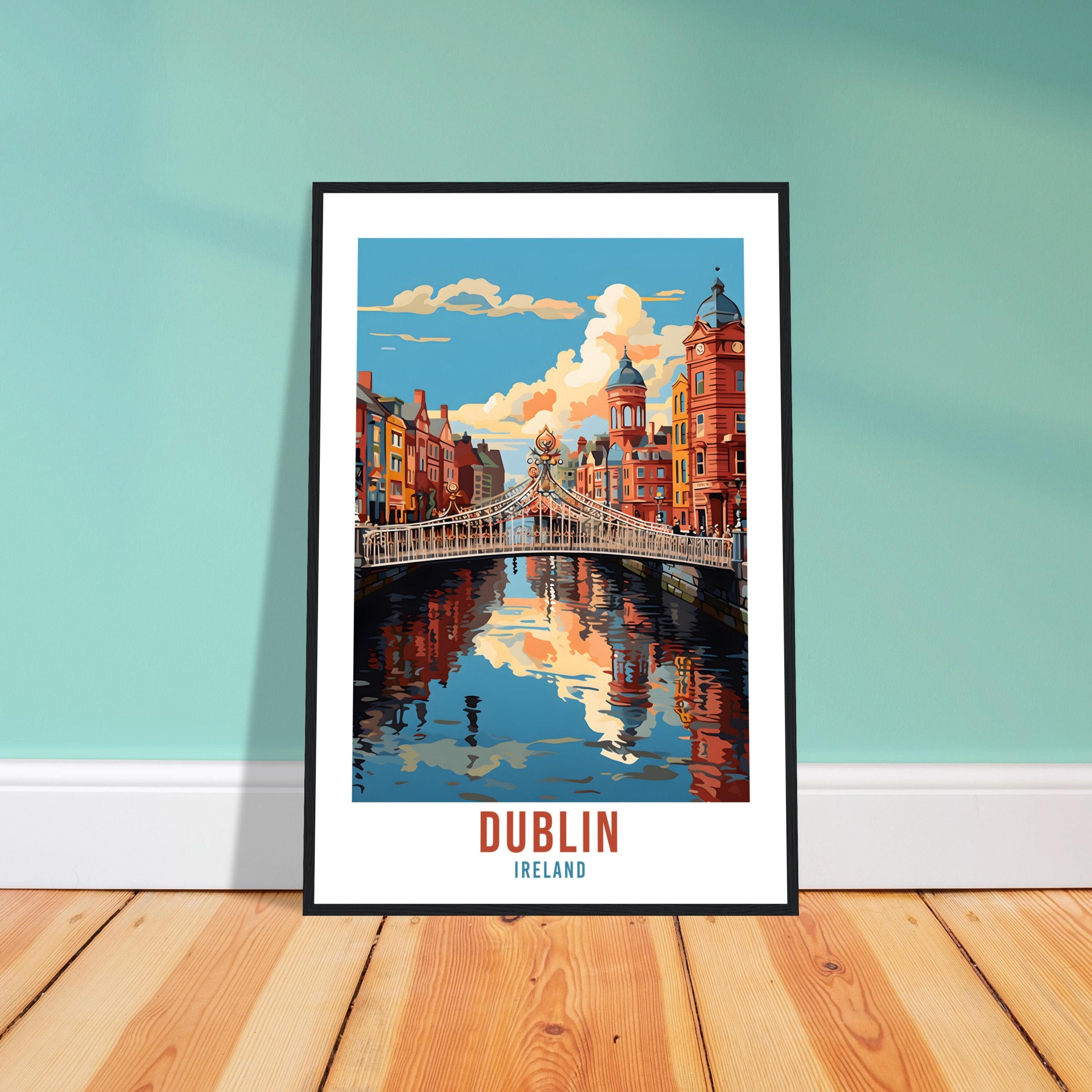 Dublin Ireland Travel Print Wall Art Dublin Wall Hanging Home Décor Dublin Gift Art Lovers Irish Art Lover Gift Liffey Print Dublin City