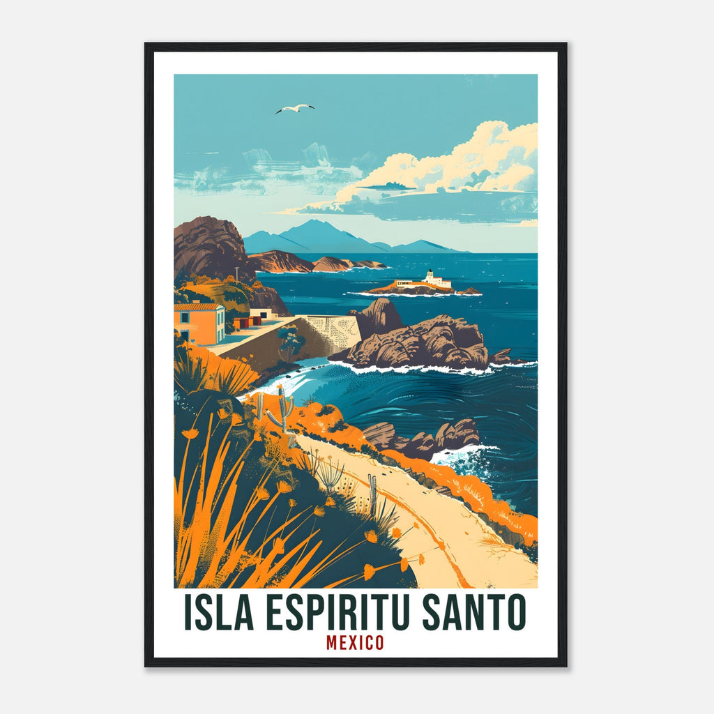 Isla Espiritu Santo Mexico Travel Print Mexico Wall Art Home Décor Espiritu Santo Gift Mexico Home Artwork Gift South America Travel Poster