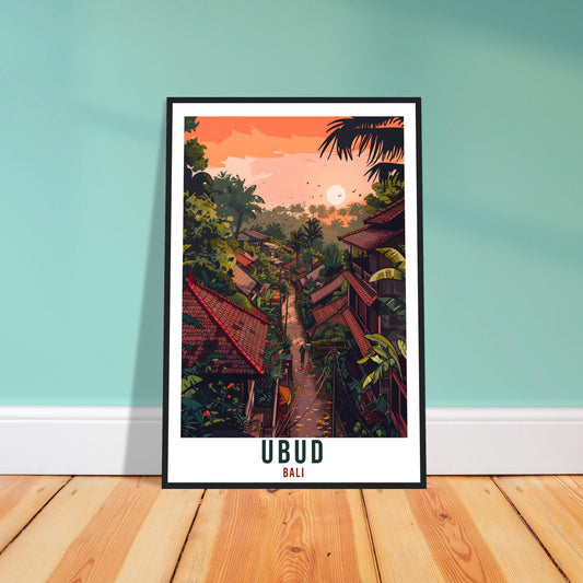 Ubud Bali Travel Print Bali Wall Art Wall Hanging Home Décor Ubud Gift Landmark Artwork Travel Art Lovers Ubud Indonesia Travel Poster