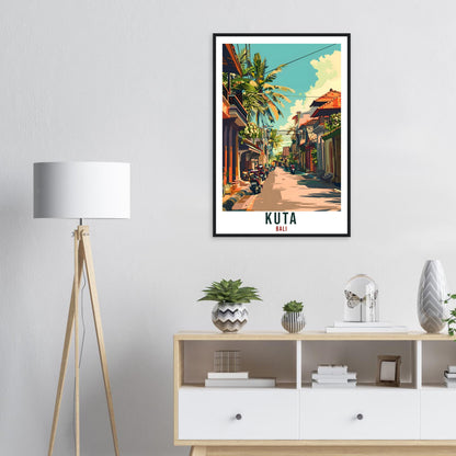 Kuta Bali Travel Print Bali Wall Art Wall Hanging Home Décor Kuta Gift Landmark Artwork Travel Art Lovers Indonesia Kuta Travel Poster