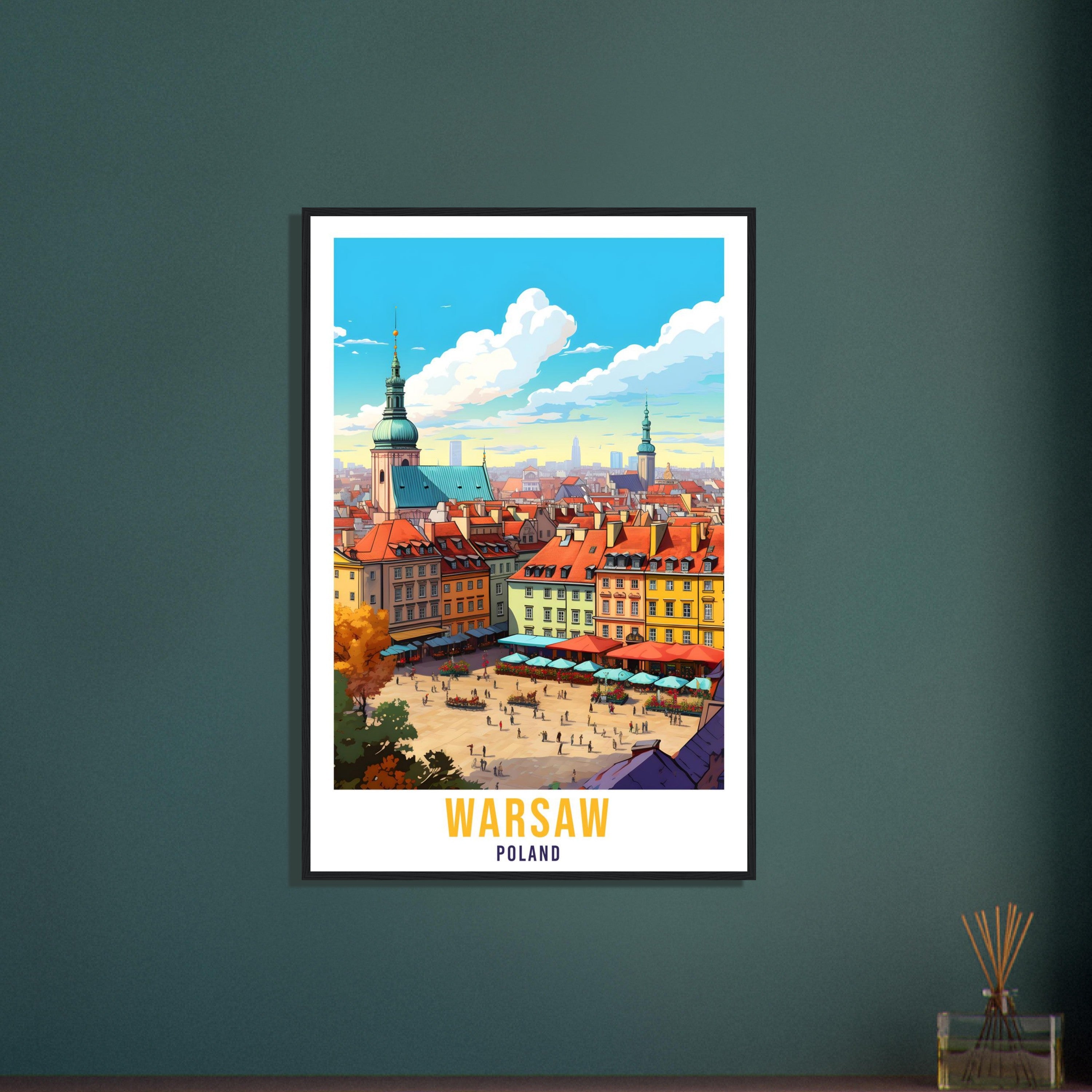 Warsaw Travel Print Wall Art Warsaw Wall Hanging Poland Gift Warsaw Holiday Print Art Print Warsaw Travel Gift Travel Poster Warsaw City Art
