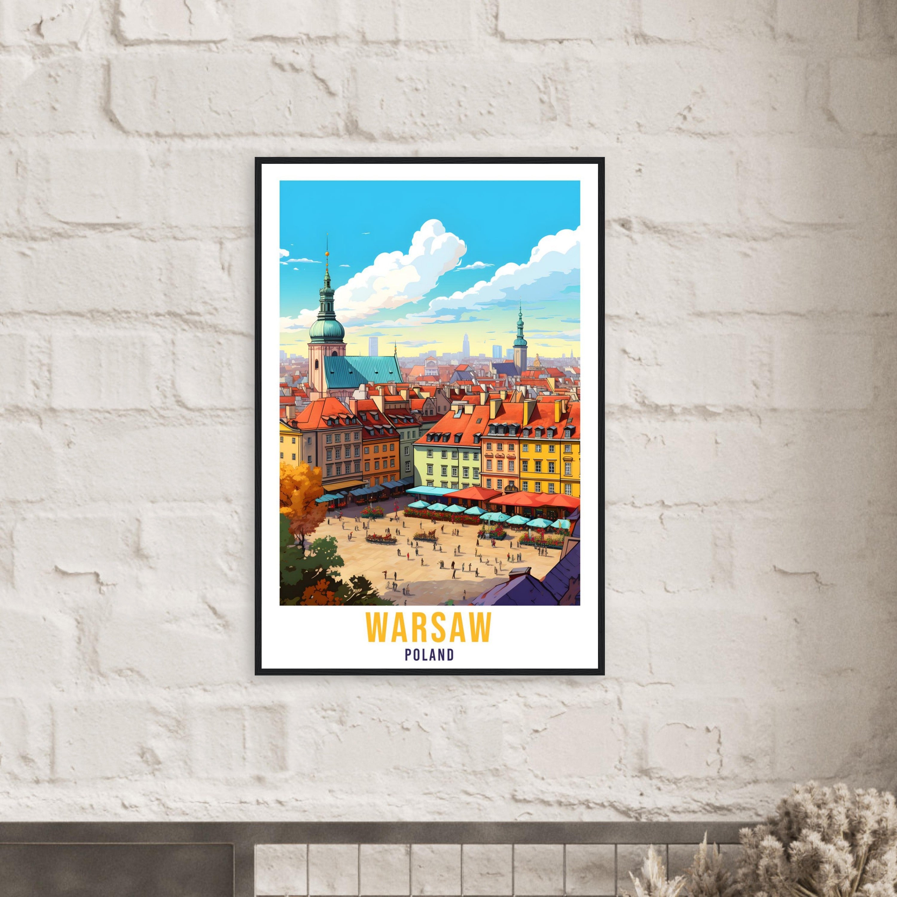Warsaw Travel Print Wall Art Warsaw Wall Hanging Poland Gift Warsaw Holiday Print Art Print Warsaw Travel Gift Travel Poster Warsaw City Art