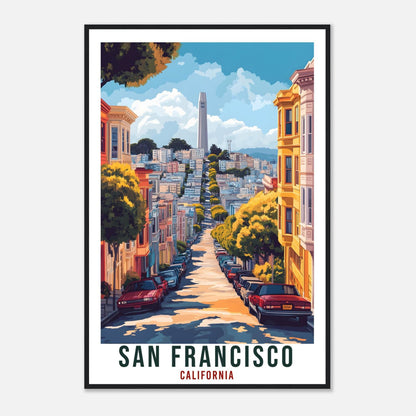San Francisco Travel Print California Home Decor San Francisco Wall Art Gift Wall Hanging Art Lover United States Artwork Travel Poster Art