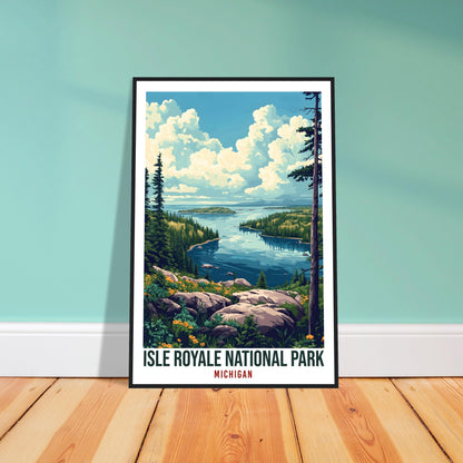 Isle Royale National Park Michigan USA Travel Print Wall Art Wall Hanging Home Décor Isle Royale Gift Travel Art USA Artwork Travel Poster