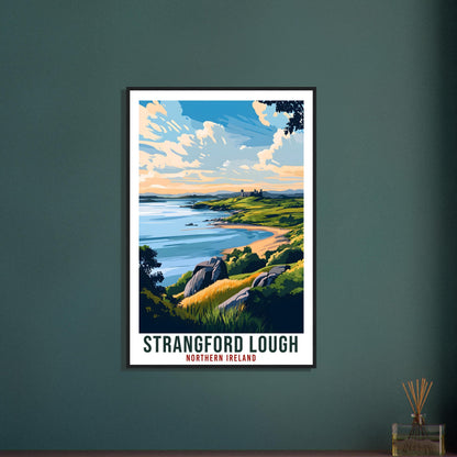Strangford Lough Travel Print Northern Ireland Home Decor Wall Art Gift Wall Hanging Strangford Lough Irish Artwork Travel Poster NI Art