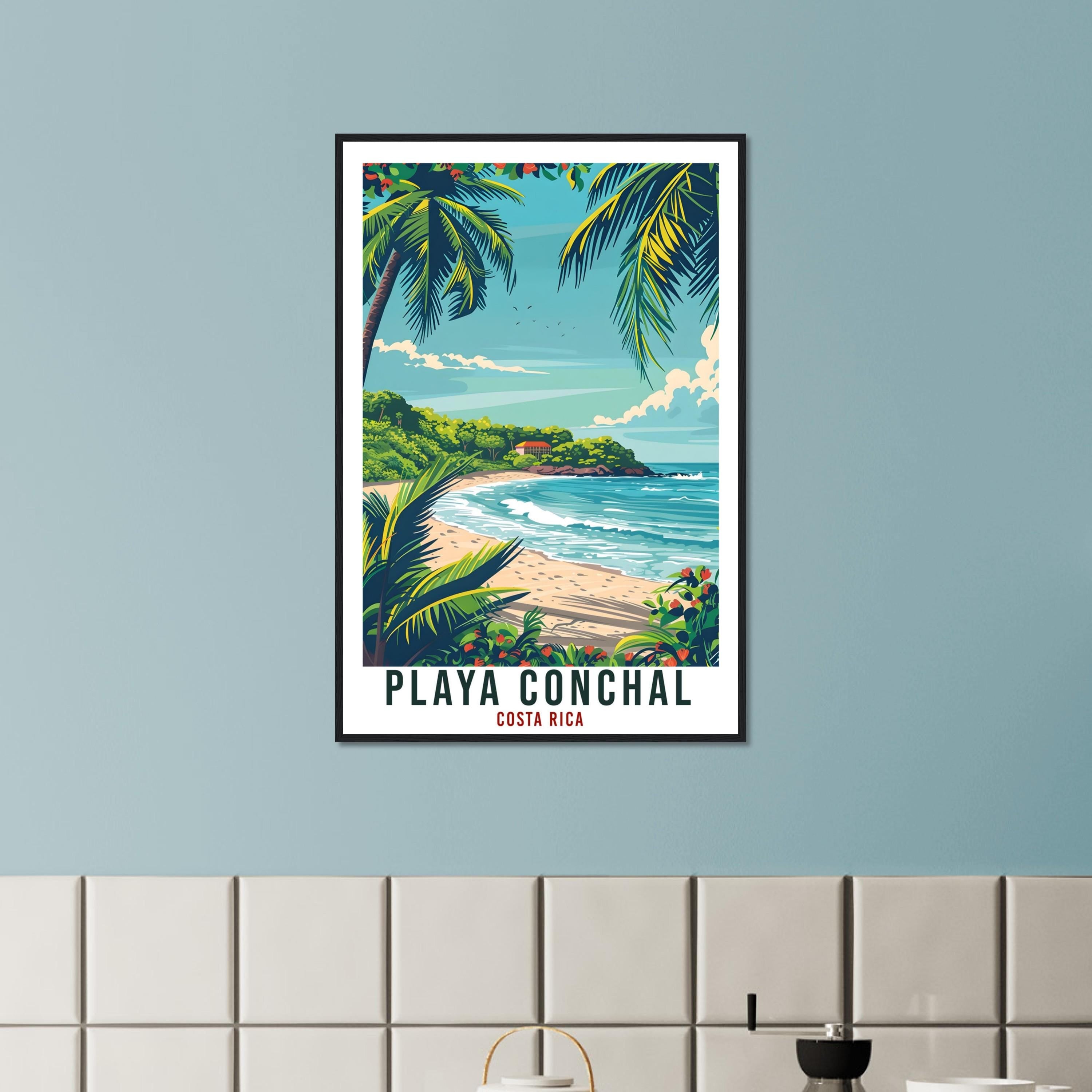 Playa Conchal Costa Rica Travel Print Wall Art Wall Hanging Home Décor Playa Conchal Gift Artwork Travel Art Costa Rica City Travel Poster