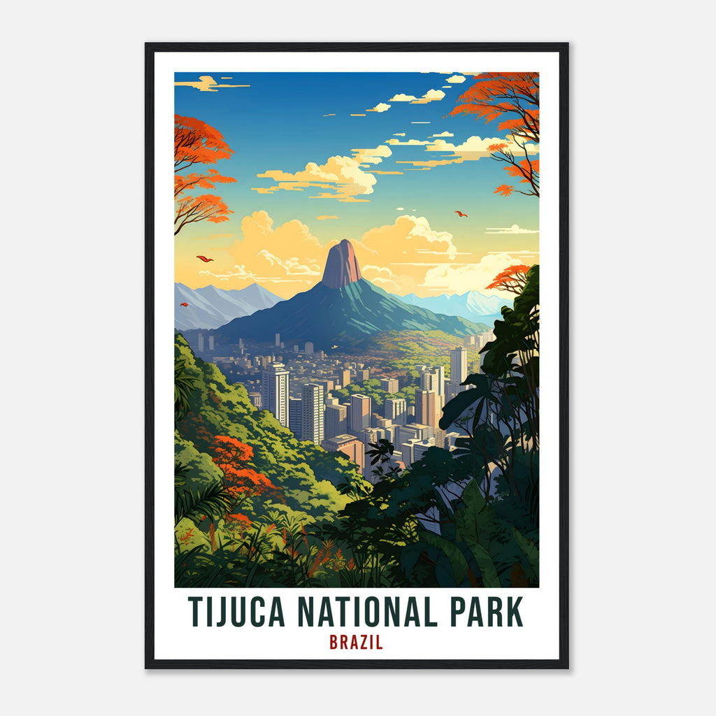 Tijuca National Park Travel Print Wall Art Tijuca National Park Brazil Wall Hanging Artwork Art Gifts Tijuca Travel Poster Brazil Art Lovers