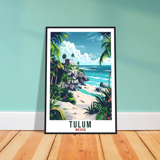 Tulum Mexico Travel Print Mexico Wall Art Wall Hanging Home Décor Tulum Gift Mexico Landmark Artwork Travel Art Mexican Tulum Travel Poster