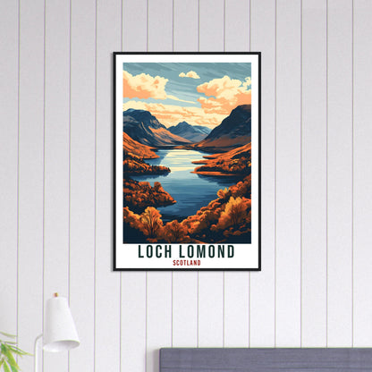 Loch Lomond Travel Print Scotland Decor Loch Lomond Wall Art Wall Hanging Art Lover Scotland Artwork Travel Poster Loch Lomond Travel Art