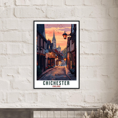 Chichester Travel Print England Decor Chichester Wall Art Gift Wall Hanging Art Lover Chichester England Artwork Travel Poster Travel Art
