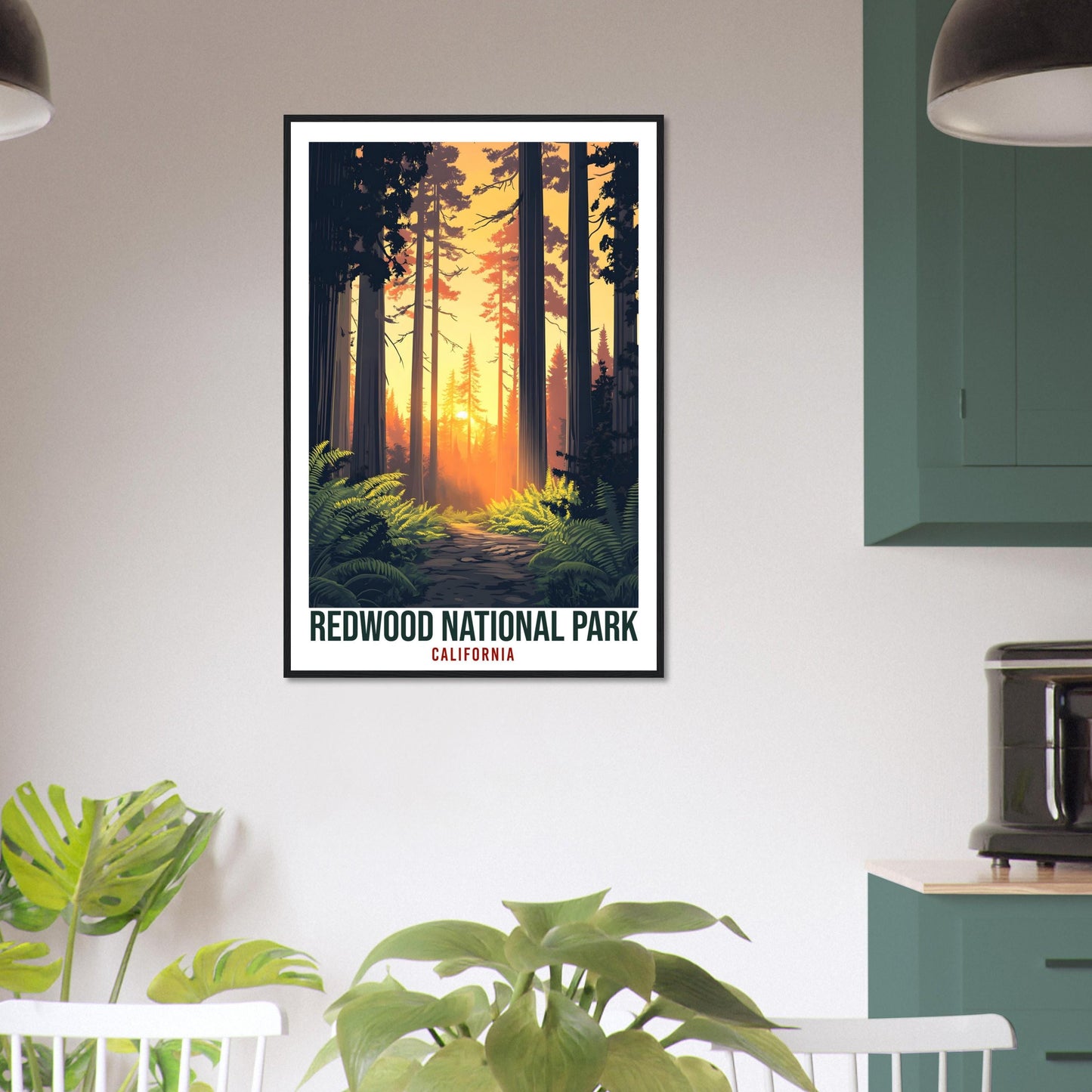 Redwood National Park California USA Travel Print Wall Art Wall Hanging Home Décor Redwood Park Gift Travel Art USA Artwork Travel Poster