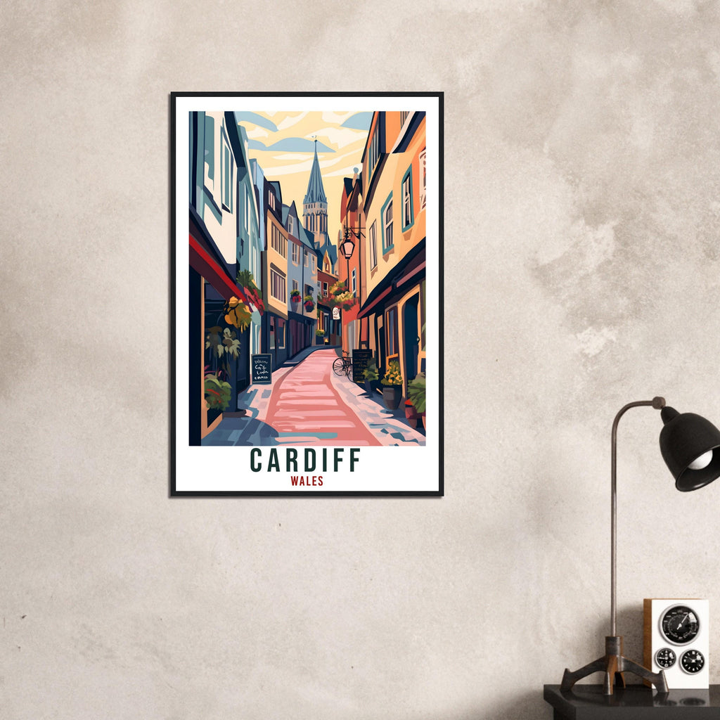 Cardiff Travel Print Wales Home Decor Cardiff Wall Art Wall Hanging Art Lover Wales Artwork Travel Poster Wales Cardiff Travel Artwork Gift