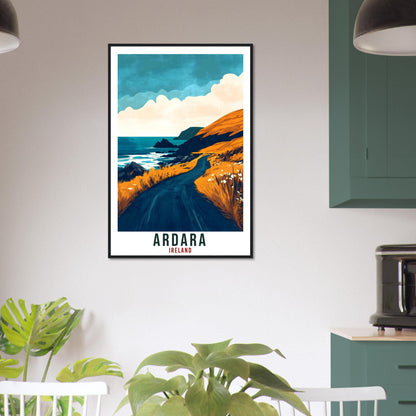 Ardara Travel Print Ireland Home Decor Co Donegal Wall Art Gift Wall Hanging Art Lover Ardara Irish Artwork Travel Poster Ireland Travel Art