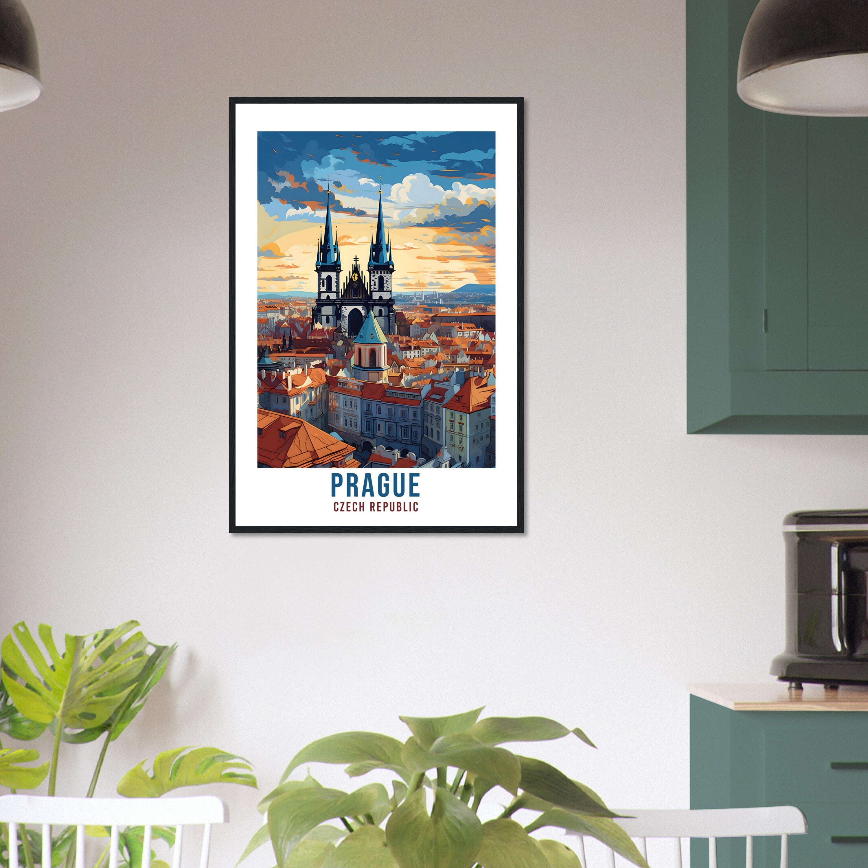 Prague Travel Poster Czech Republic Travel Print Vintage Prague Bridge Travel Print Wall Hanging Home Decor World Travel Art Prague Gift