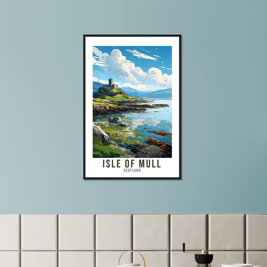 Isle Of Mull Travel Print Scotland Home Decor Isle Of Mull UK Nature Wall Art Isle Of Mull Artwork Gift UK Coast Scottish Travel Poster
