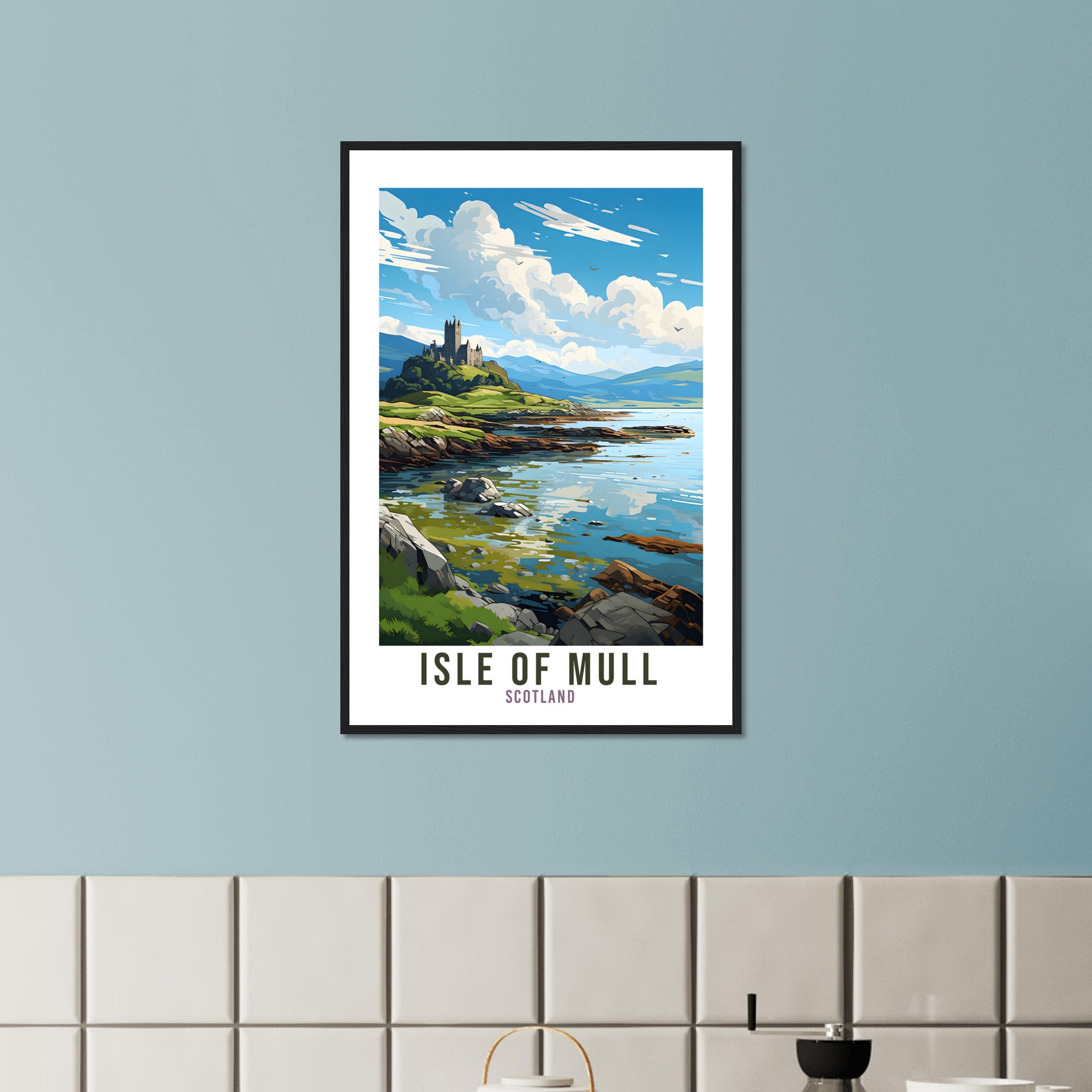 Isle Of Mull Travel Print Scotland Home Decor Isle Of Mull UK Nature Wall Art Isle Of Mull Artwork Gift UK Coast Scottish Travel Poster