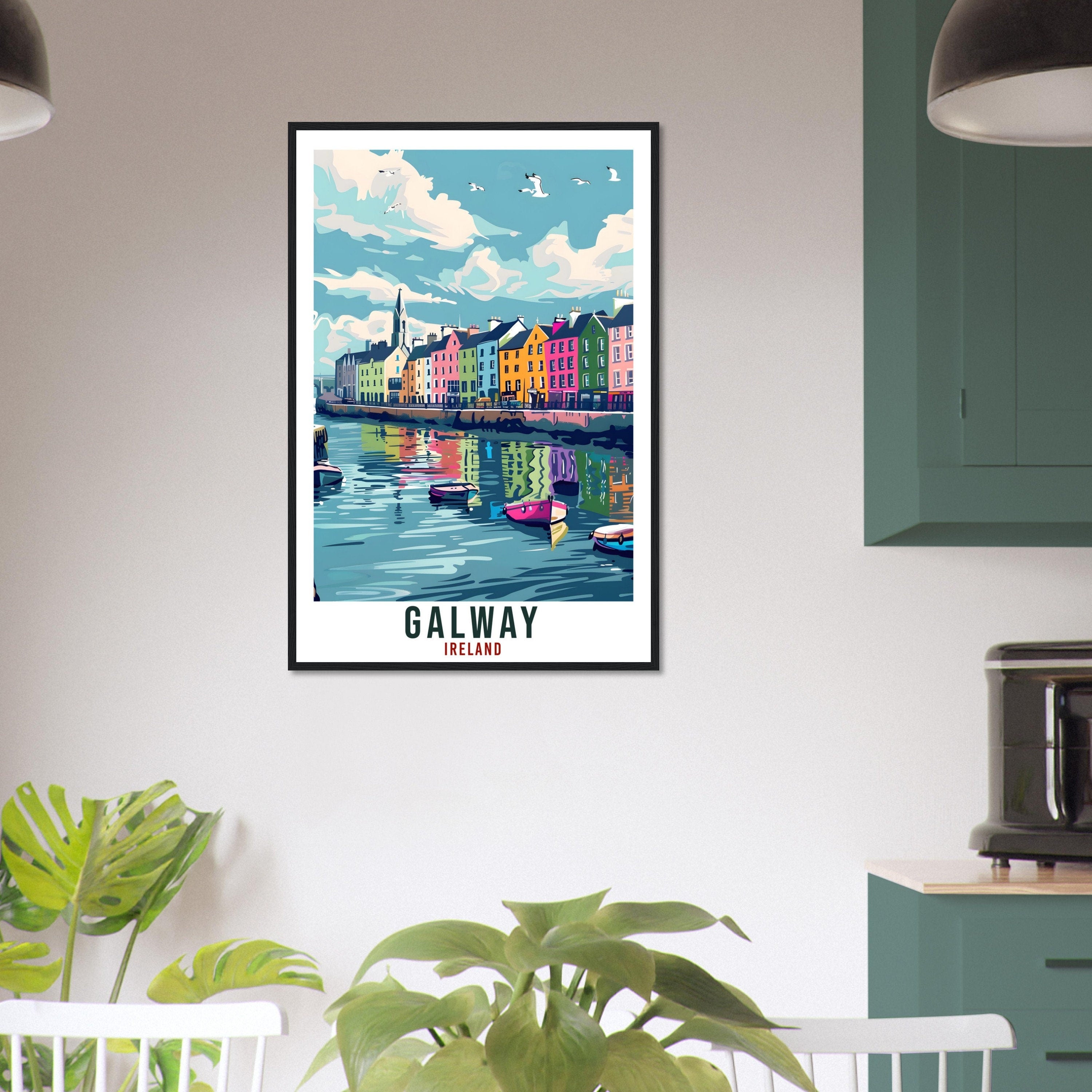 Galway Travel Print Ireland Wall Art Wall Hanging Home Living Décor Galway Gift Art Lovers Gift Irish Artwork Gift Ireland Travel Poster