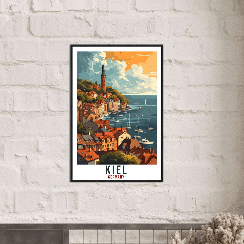 Kiel Travel Print Germany Home Decoration Kiel German City Wall Art Gift Wall Hanging Art Lover Germany Artwork Kiel Gift Travel Poster