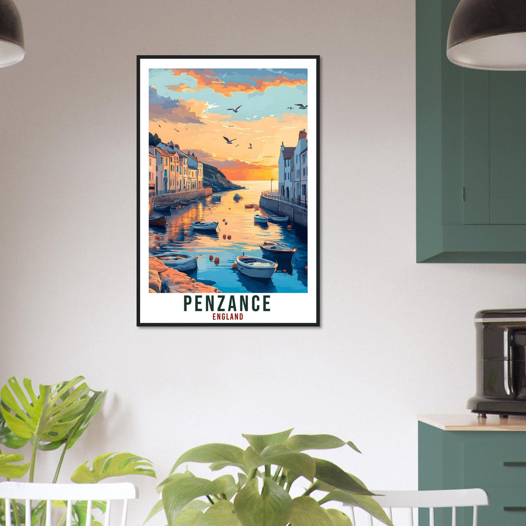 Penzance Travel Print Cornwall England Decor Penzance Wall Art Gift Wall Hanging Art Lover Penzance England Artwork Travel Poster Travel Art