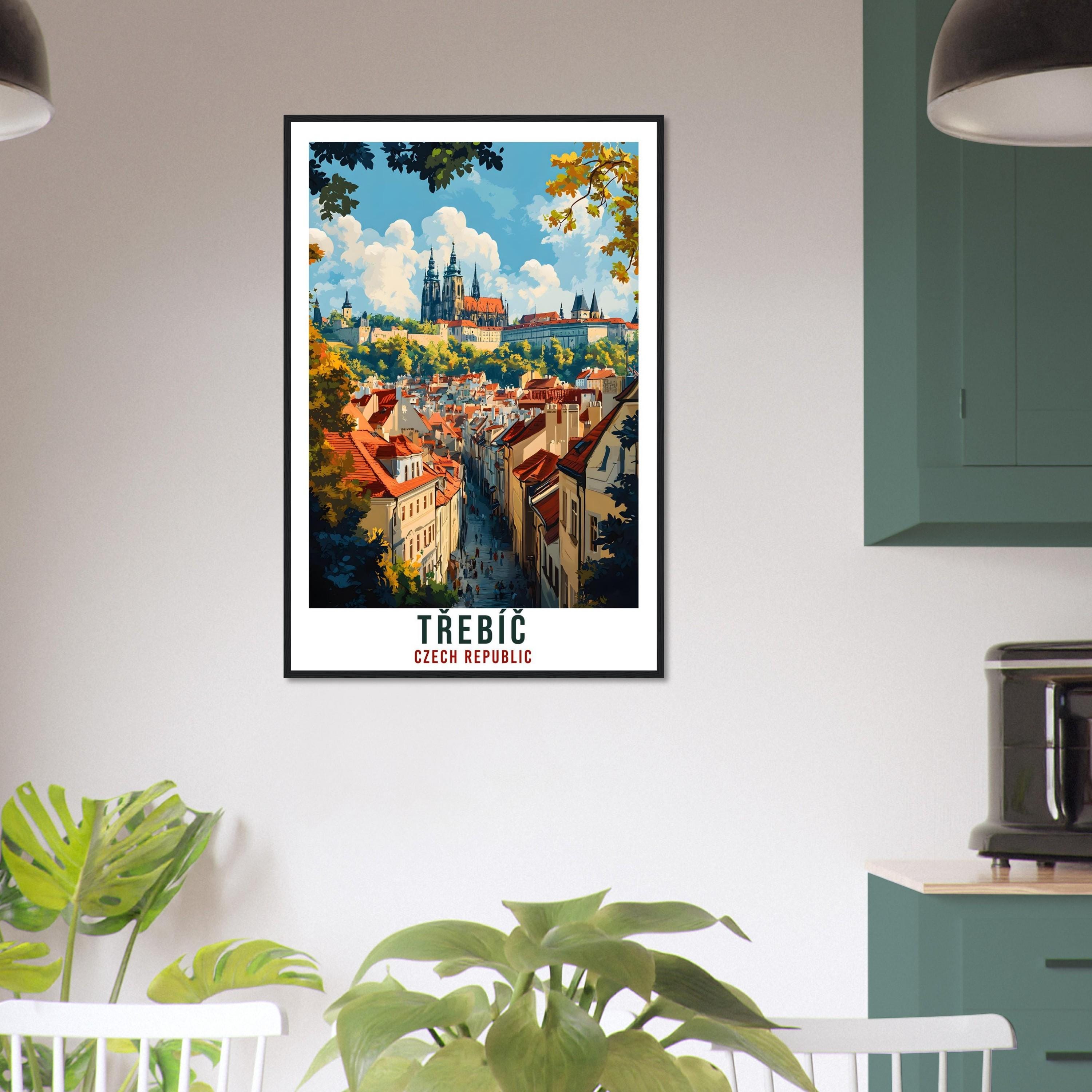 Třebíč Travel Print Czechia Home Decor Třebíč Wall Art Gift Wall Hanging Art Lover Třebíč Czech Republic Artwork Travel Poster Travel Art