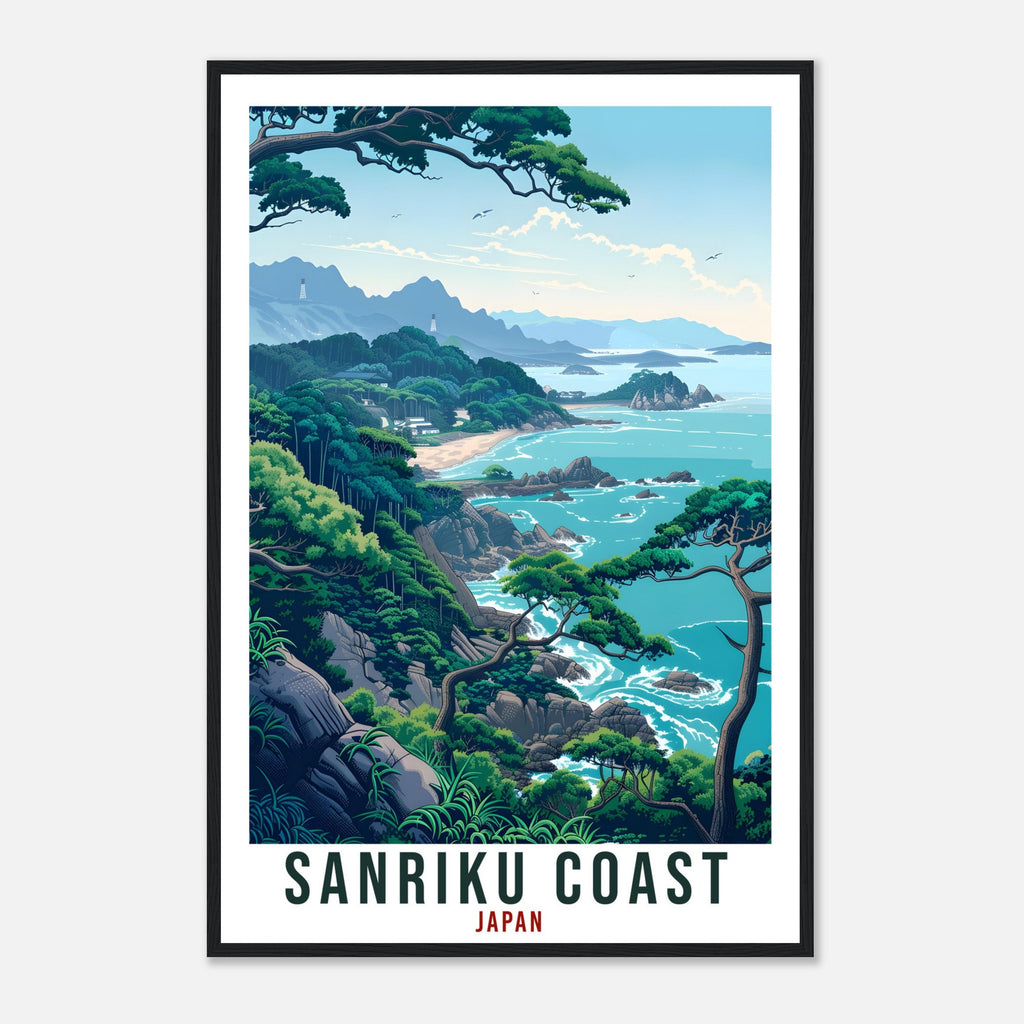 Sanriku Coast Travel Print Japan Home Decoration Wall Art Gift Wall Hanging Art Lover Japanese Artwork Japan Sanriku Coast Travel Poster