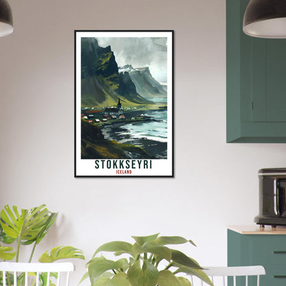 Stokkseyri Iceland Travel Print Wall Art Wall Hanging Home Décor Stokkseyri Gift Travel Art Iceland Artwork City Landscape Travel Poster