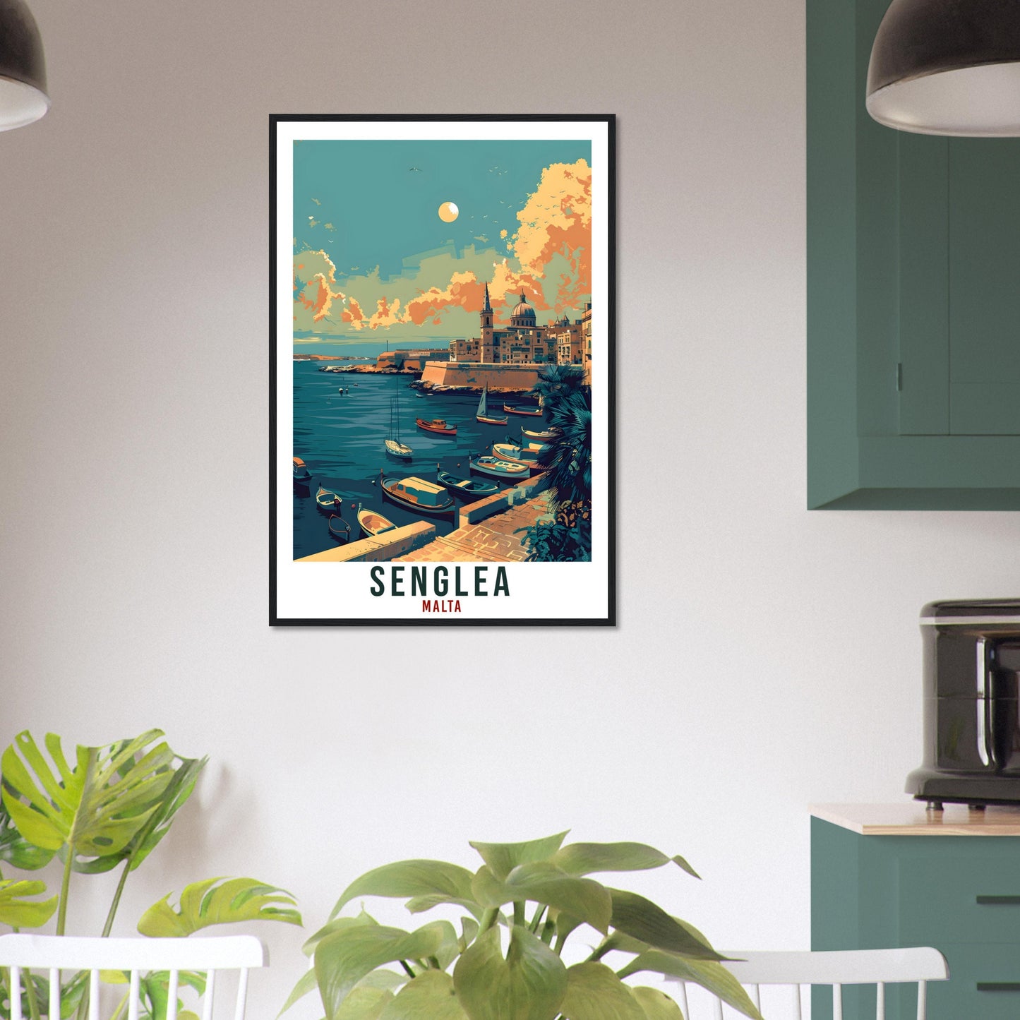 Senglea Travel Print Malta Wall Art Wall Hanging Home Living Décor Senglea Gift Art Lovers Gift Malta Artwork Gift Malta Travel Poster