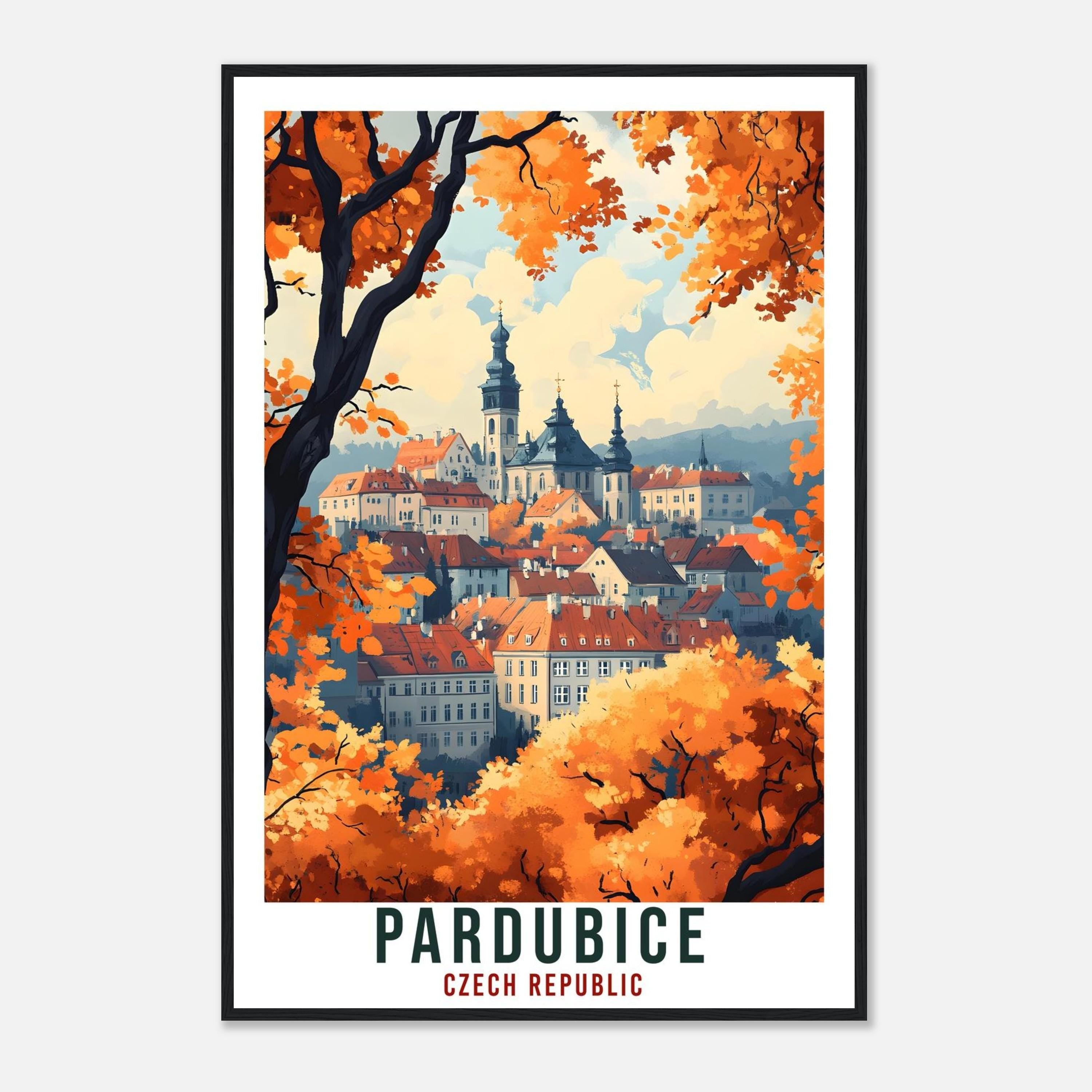 Pardubice Travel Print Czech Republic Home Decor Pardubice Wall Art Gift Wall Hanging Art Lover Pardubice Czechia Artwork Travel Poster Art
