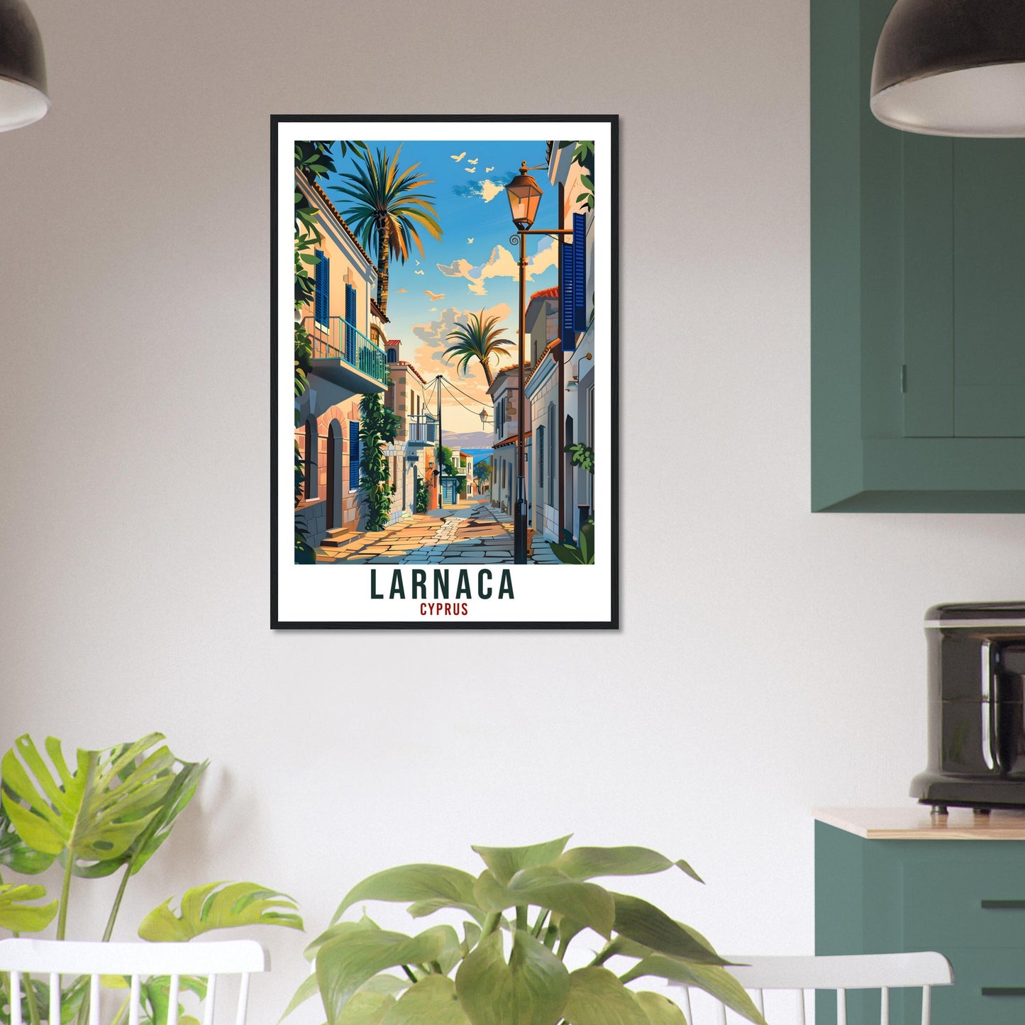 Larnaca Cyprus Travel Print Larnaca Wall Art Wall Hanging Home Décor Larnaca Gift Cyprus Landmark Artwork Gift Cyprus Holiday Travel Poster