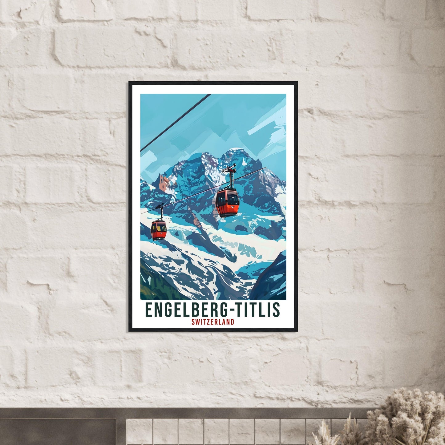 Engelberg-Titlis Travel Print Swiss Wall Art Wall Hanging Décor Engelberg-Titlis Gift Art Lover Switzerland Artwork Gift Swiss Travel Poster