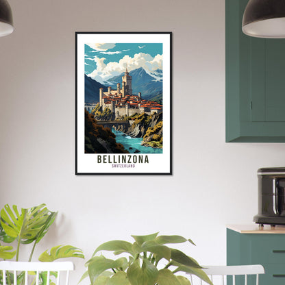 Bellinzona Travel Print Wall Art Switzerland Wall Art Bellinzona Art Print Travel Poster Swiss Landscape Bellinzona Switzerland Travel Art