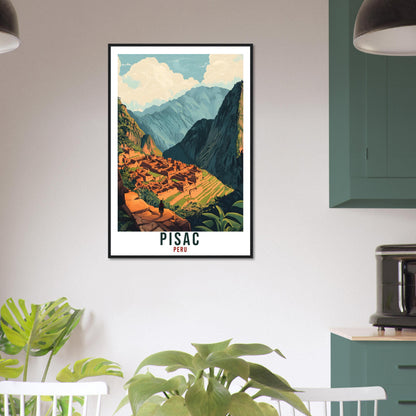 Pisac Travel Print Peru Home Decor Pisac Wall Art Gift Wall Hanging Art Lover Pisac Peruvian Artwork Travel Poster Pisac Peruvian Travel Art