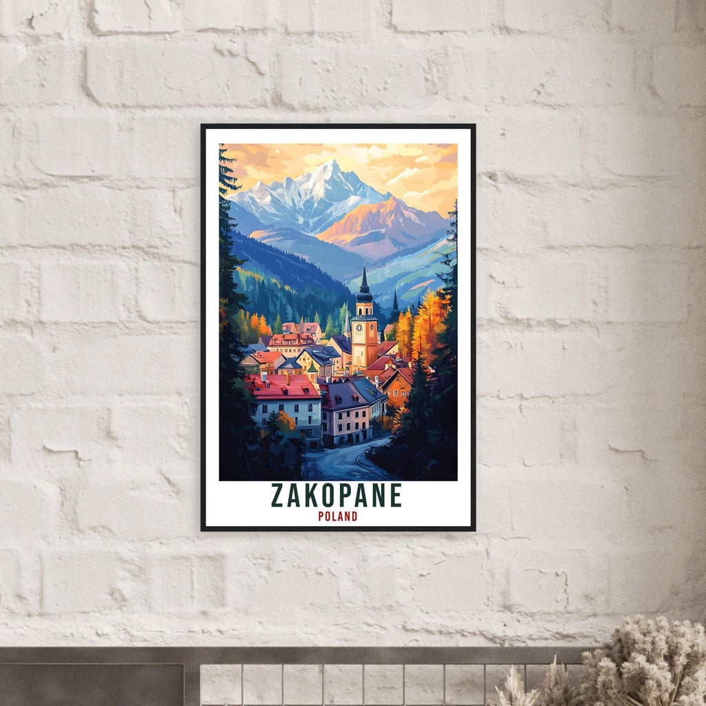 Zakopane Travel Print Poland Home Decor Zakopane Wall Art Gift Wall Hanging Art Lover Zakopane Polish Artwork Travel Poster Poland Travel