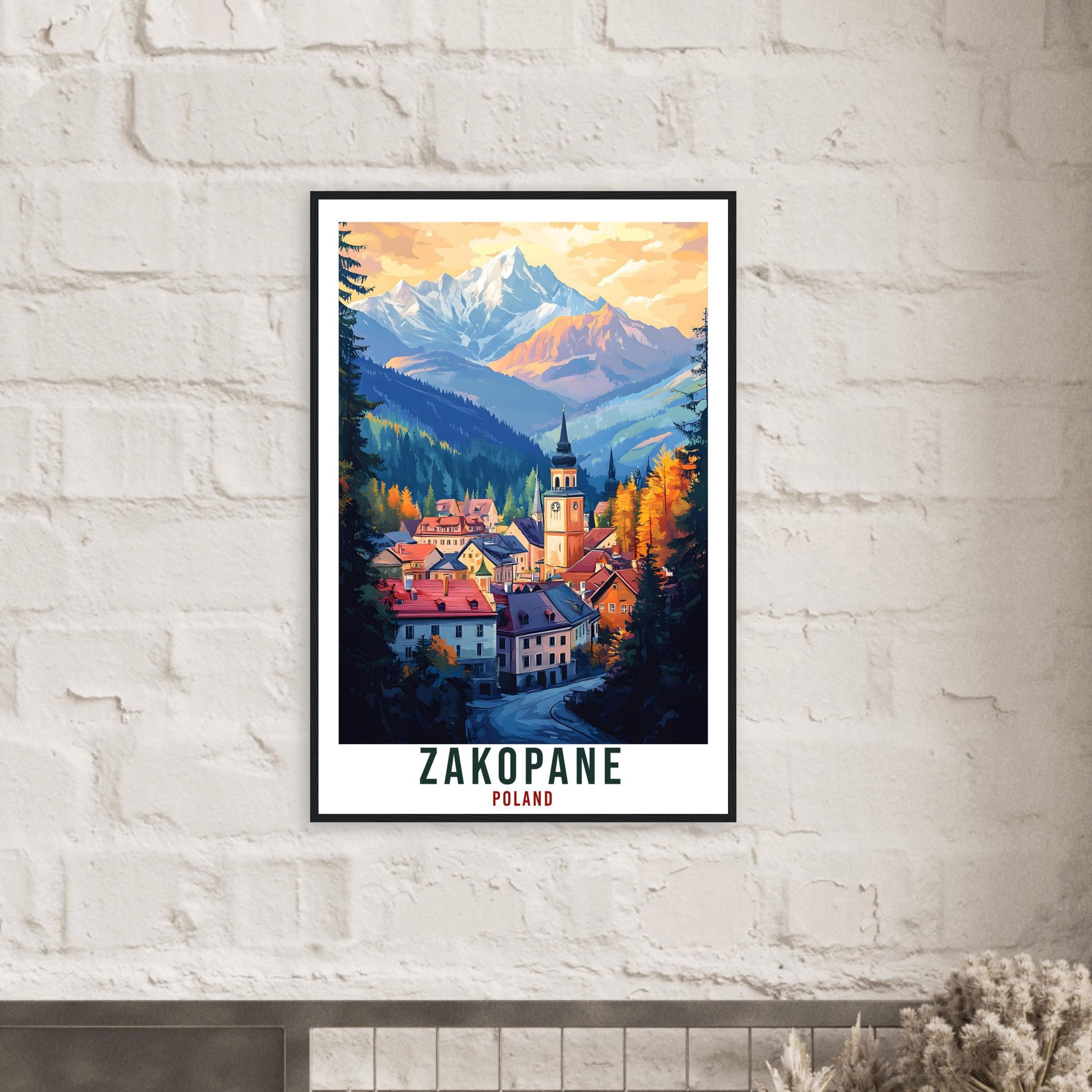 Zakopane Travel Print Poland Home Decor Zakopane Wall Art Gift Wall Hanging Art Lover Zakopane Polish Artwork Travel Poster Poland Travel