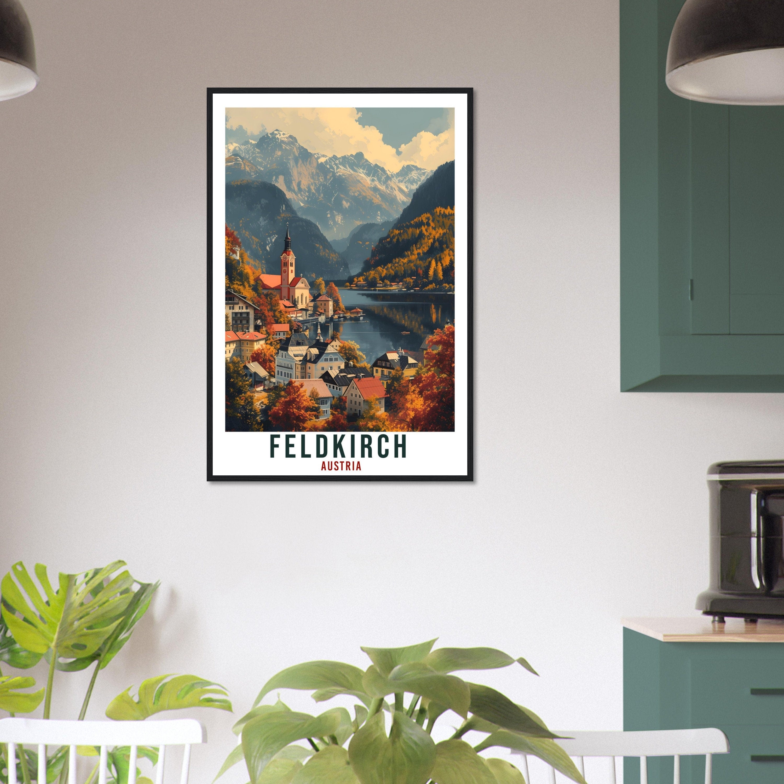Feldkirch Travel Poster Austria Home Decor Feldkirch Austrian Wall Art Gift Wall Hanging Art Lover Austria Artwork Feldkirch Travel Print