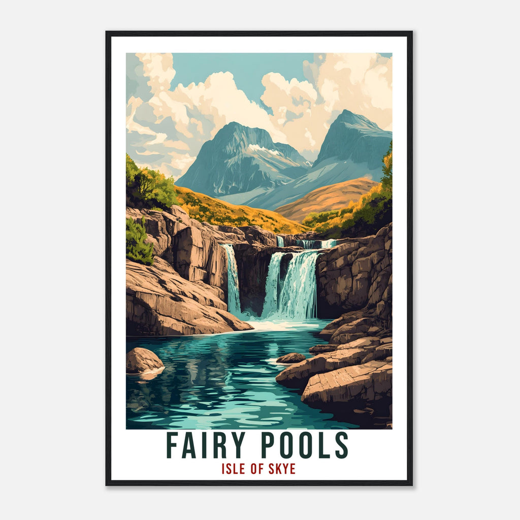 Fairy Pools Travel Print Scotland Decor Fairy Pools Wall Art Wall Hanging Art Lover Scotland Artwork Travel Poster Fairy Pools Travel Art