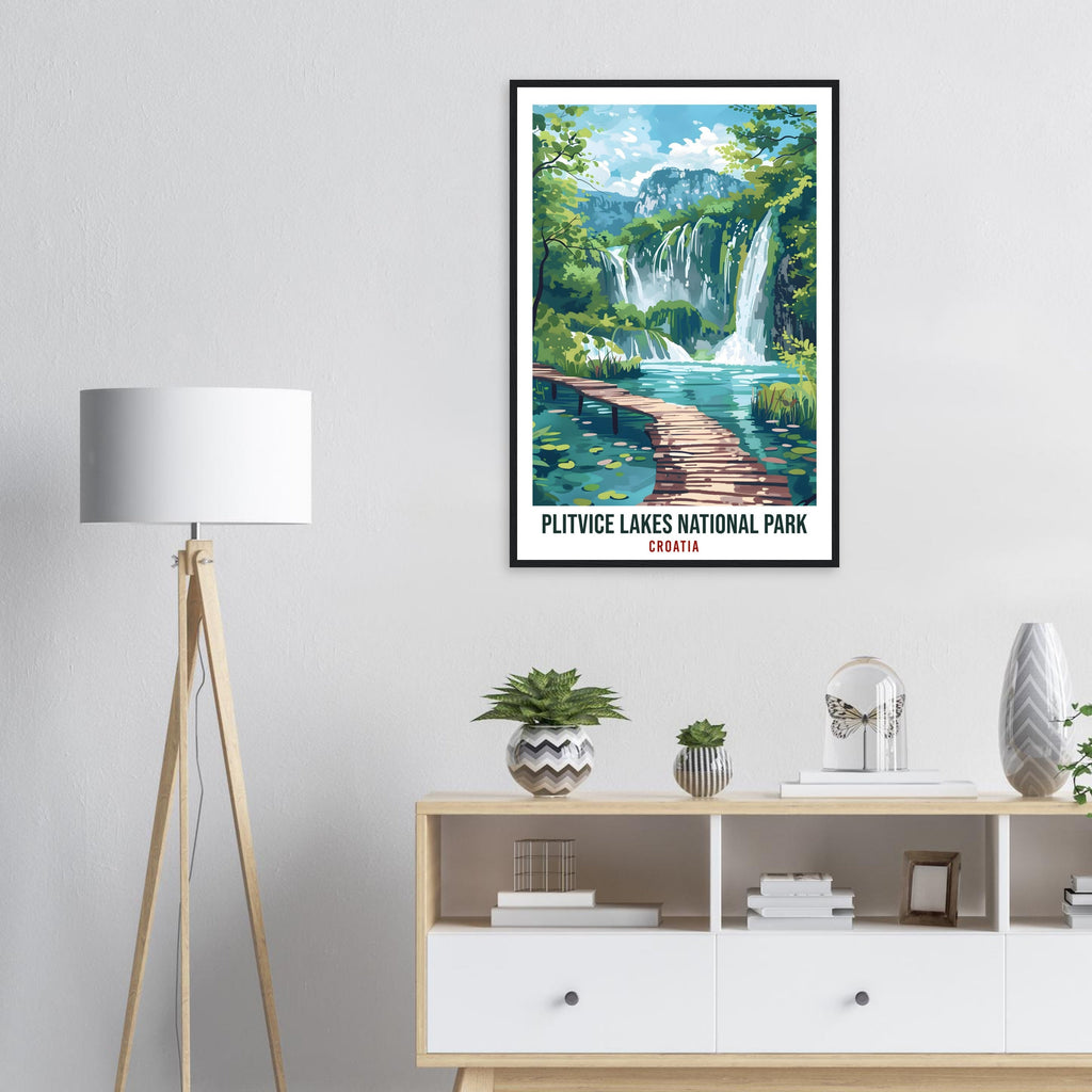Plitvice Lakes National Park Travel Print Croatia Wall Art Wall Hanging Home Décor Plitvice Lake Gift Croatian Artwork Croatia Travel Poster