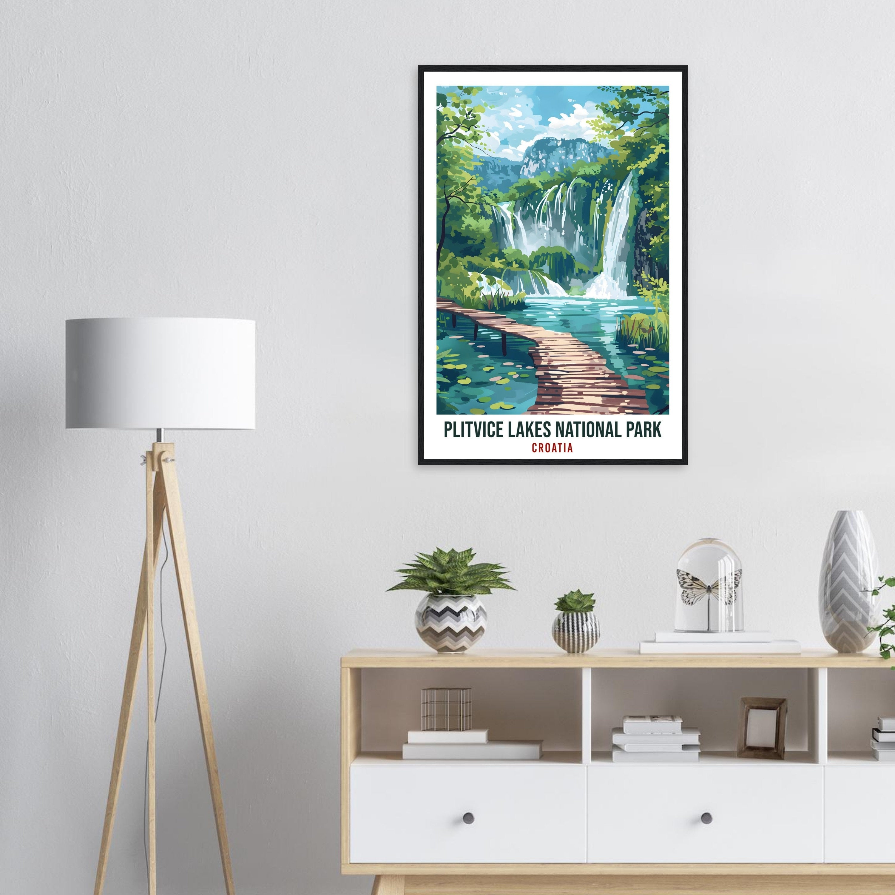 Plitvice Lakes National Park Travel Print Croatia Wall Art Wall Hanging Home Décor Plitvice Lake Gift Croatian Artwork Croatia Travel Poster