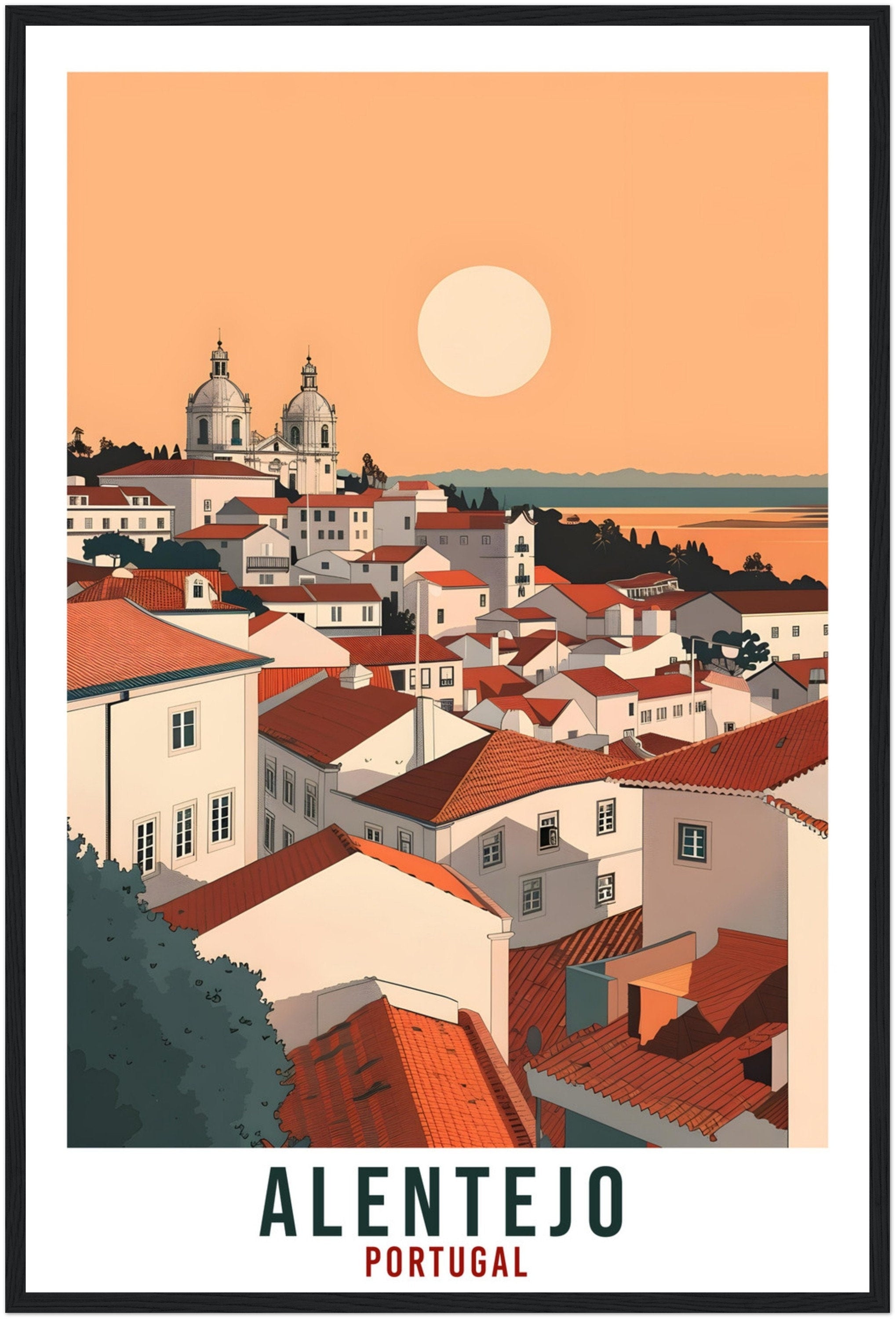 Alentejo Travel Print Portugal Wall Art Wall Hanging Home Décor Alentejo Gift Portugal Landmark Artwork Gift Portugal Holiday Travel Poster