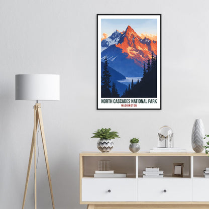 North Cascades National Park Washington USA Travel Print Wall Art Wall Hanging Décor North Cascades Gift Travel Art US Artwork Travel Poster