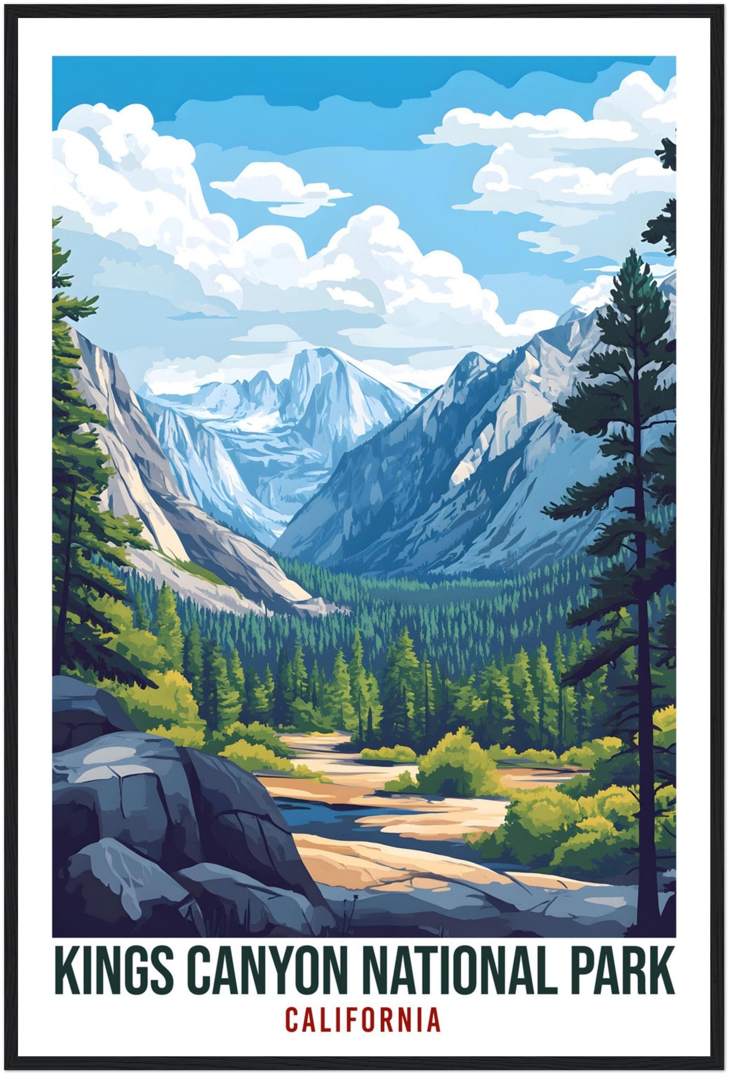 Kings Canyon National Park California USA Travel Print Wall Art Wall Hanging Décor Kings Canyon Gift Travel Art USA Artwork Travel Poster