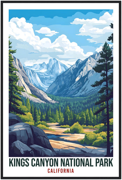 Kings Canyon National Park California USA Travel Print Wall Art Wall Hanging Décor Kings Canyon Gift Travel Art USA Artwork Travel Poster