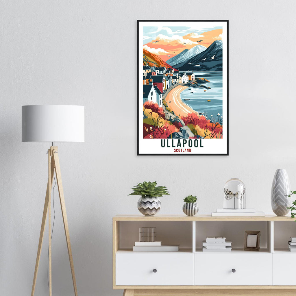 Ullapool Travel Print Scotland Home Decor Ullapool Wall Art Wall Hanging Art Lover Scotland Artwork Travel Poster Ullapool Travel Art Gift