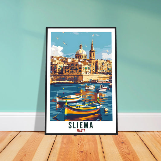Sliema Travel Print Malta Wall Art Wall Hanging Home Living Décor Sliema Gift Art Lovers Gift Malta Artwork Gift Sliema Malta Travel Poster