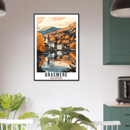 Grasmere Travel Print Lake District Home Decor Grasmere Wall Art Wall Hanging Art Lover Lake District Artwork Travel Poster Cumbria Travel