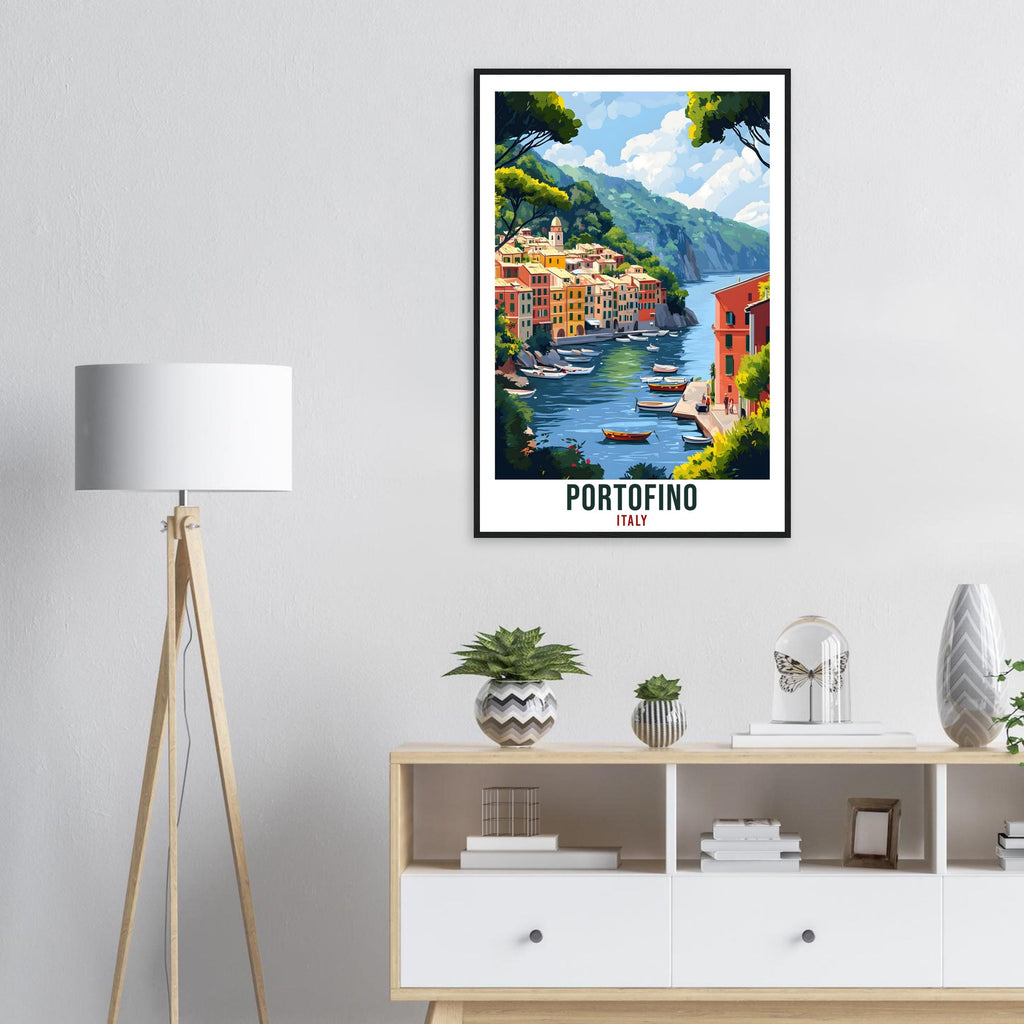 Portofino Travel Print Wall Art Portofino Wall Hanging Home Décor Portofino Gift Art Lovers Italian Artwork Gift Print Portofino Italy Print