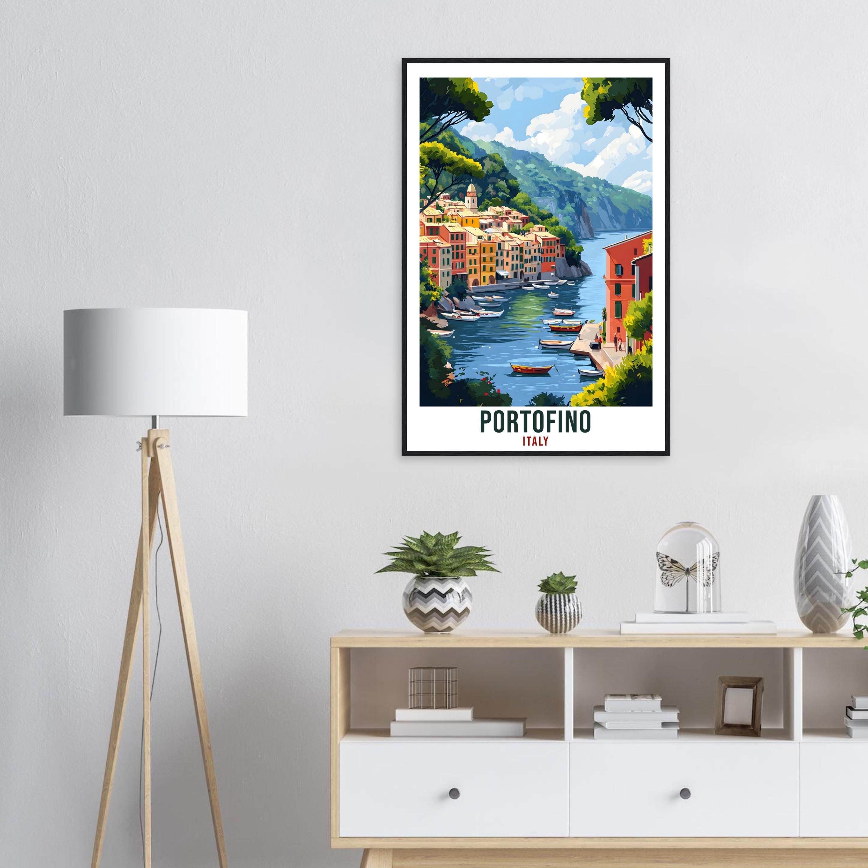Portofino Travel Print Wall Art Portofino Wall Hanging Home Décor Portofino Gift Art Lovers Italian Artwork Gift Print Portofino Italy Print