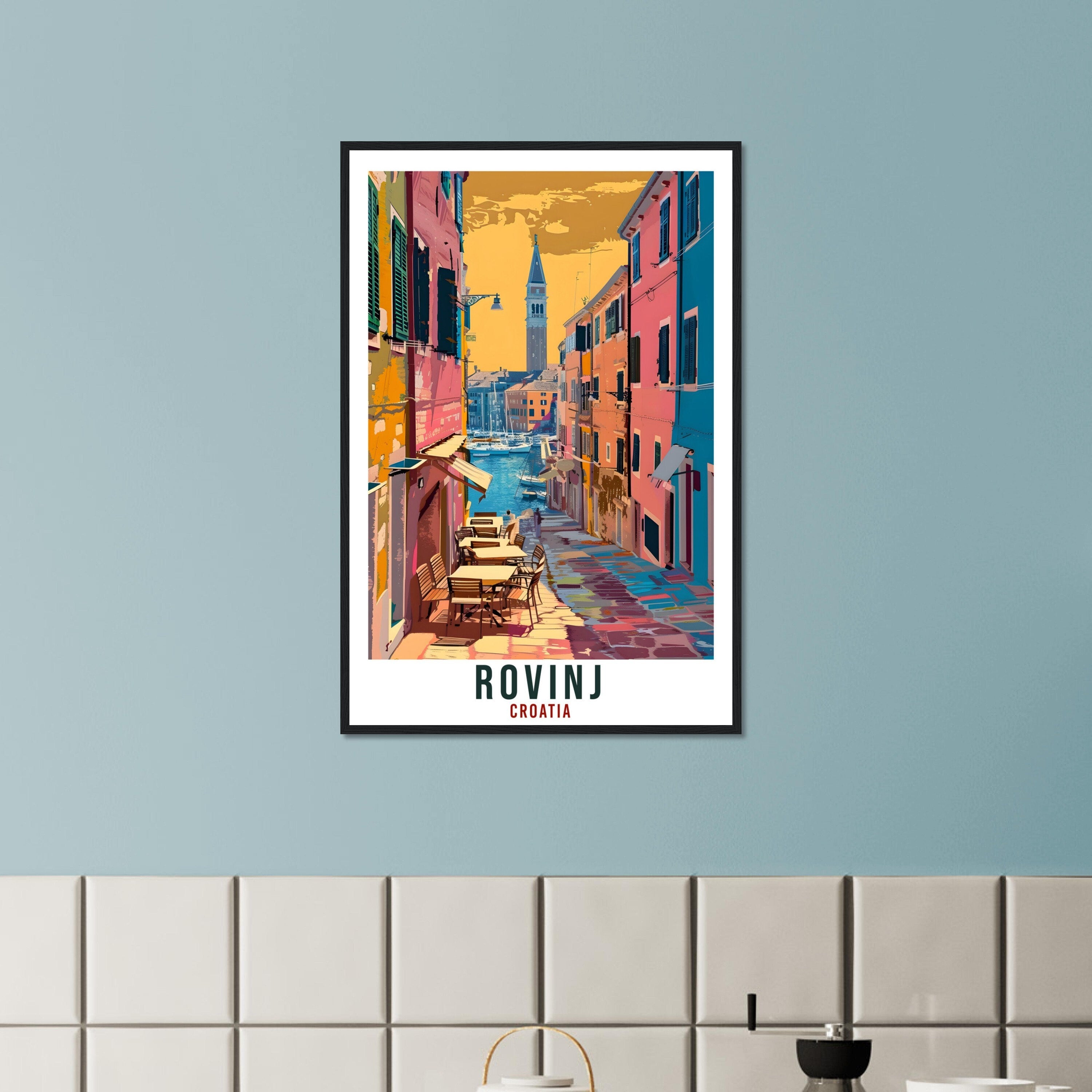 Rovinj Travel Print Croatia Wall Art Wall Hanging Home Décor Rovinj Gift Croatian Landmark Artwork Gift Croatia Holiday Travel Poster Rovinj