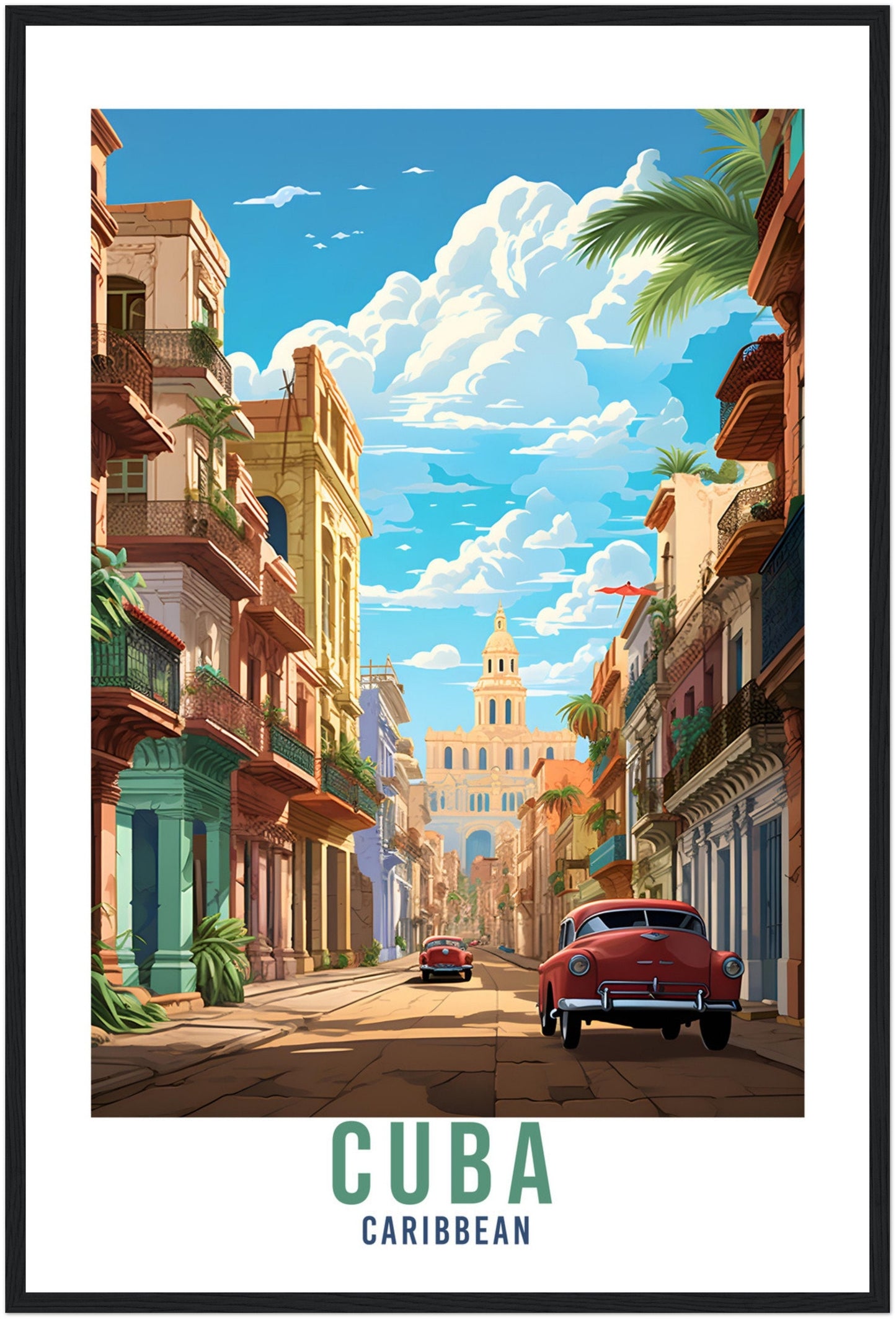 Cuba Travel Print Wall Art Caribbean Island Wall Hanging Home Décor Cuba Gift Art Lovers Havana Cuba Travel Poster Cuban Artwork